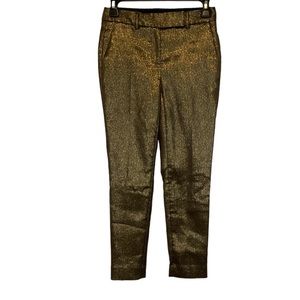 WHBM Metallic Slim Ankle Pants